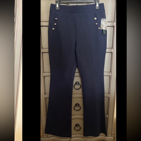 INC pull on flare pants hood buttons size 6 - Picture 12 of 16